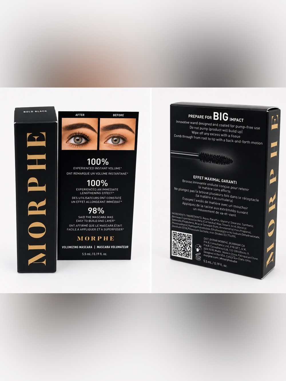 Morphe Make It Big Volumizing Mascara Bold Black 5.5 mL NEW